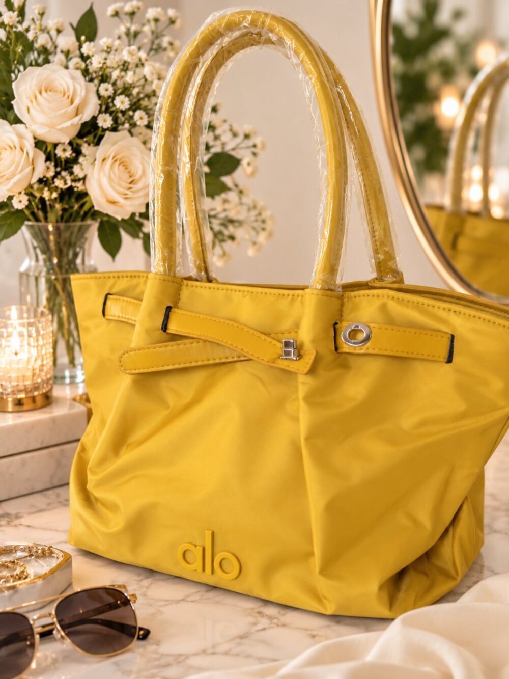 ALO Yoga Mustard Yellow Everyday Tote Bag